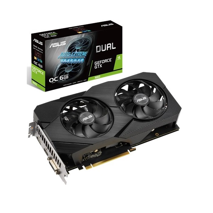 کارت گرافیک ایسوس مدل DUAL-GTX1660-O6G-EVO با حافظه 6 گیگابایت