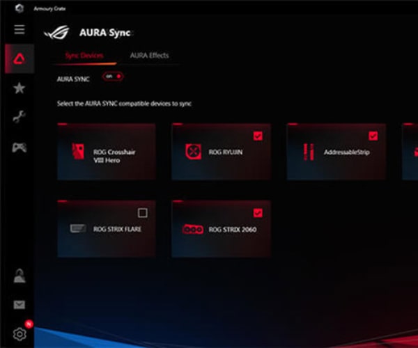 نرم افزار aura sync مادربرد ایسوس ROG STRIX Z590-F