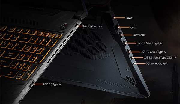 fa707rw asus laptop ports