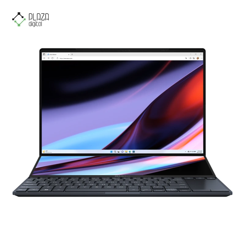 نمای جلو لپ تاپ ایسوس 14.5 اینچی مدل Zenbook Pro 14 Duo UX8402ZE i7 12700H 16GB 1TB RTX3050Ti پلازا دیجیتال