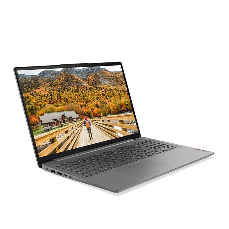 نمای کنار از لپتاپ اداری لنوو مدل ideapad3-uk رنگ خاکستری