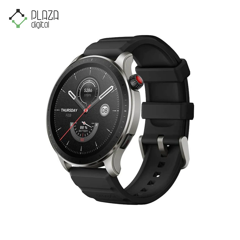 نمای اصلی نقره‌ای ساعت هوشمند شیائومی مدل amazfit gtr 4