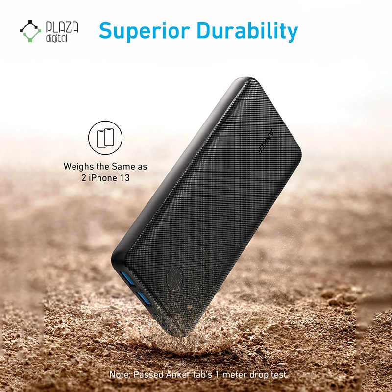 پاوربانک انکر 325 PowerCore Essential مدل A1268 با ظرفیت 20000 میلی آمپر مشکی پلازا دیجیتال