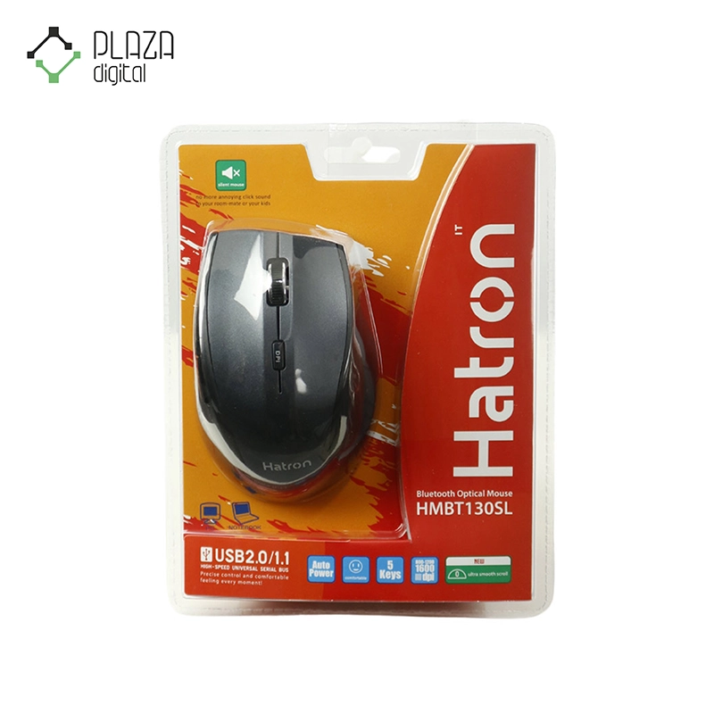 بسته بندی موس بیسیم هترون مدل Hatron HMBT130SL Silent