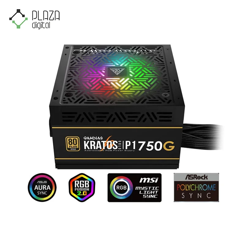 پاور گیم دیاس 750 وات مدل KRATOS P1 750G GOLD RGB