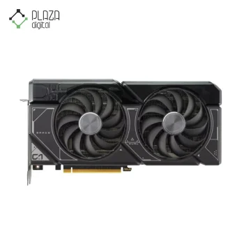 نمای رو به رو کارت گرافیک dual geforce rtx 4070 12g gddr6x ایسوس