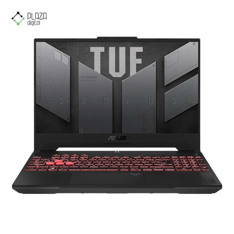 نمای جلو لپ تاپ ایسوس 15.6 اینچی مدل TUF Gaming A15 FA507NV R7 7435HS 16GB 1TB RTX4060 پلازا دیجیتال