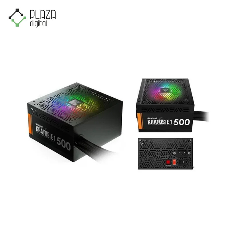 نمای ویژگی‌های پاور گیم دیاس 500 وات مدل kratos e1 bronze rgb