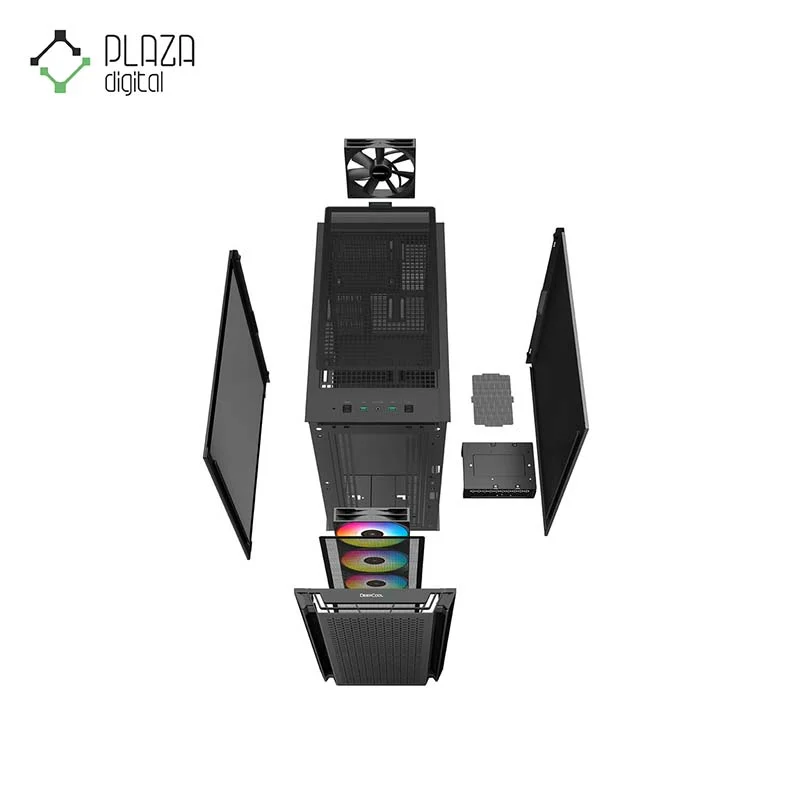 نمای بالا از جزئیات کیس دیپ کول مدل cg560-argb