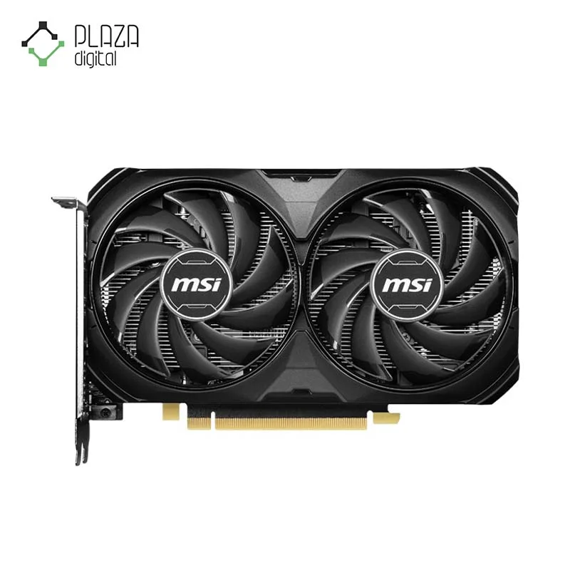 نمای رو به رو کارت گرافیک ام اس آی مدل GeForce RTX 4060 Ti VENTUS 2X BLACK 8G OC حافظه 8 گیگابایت