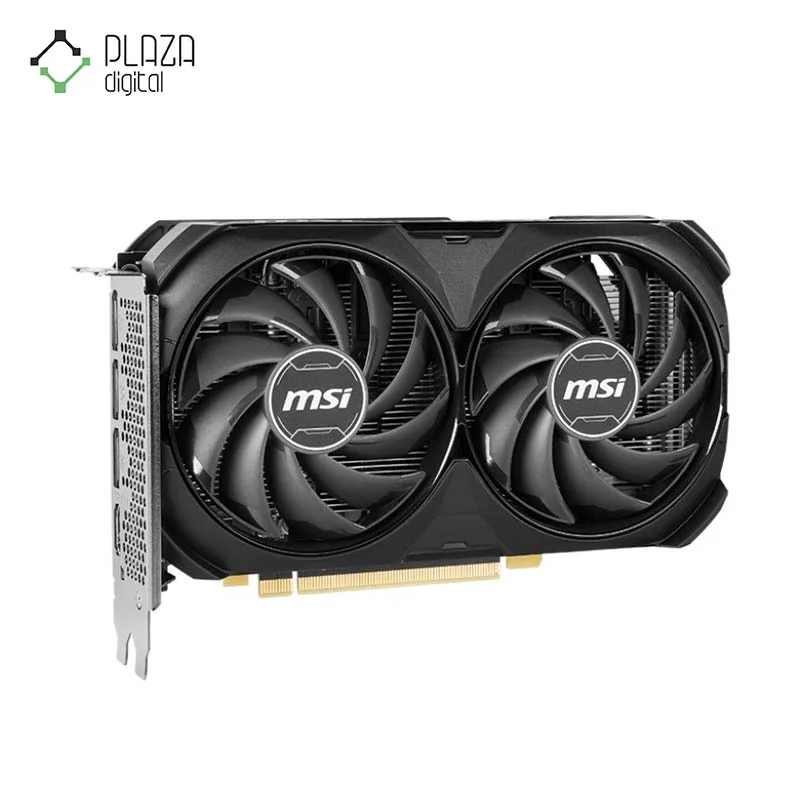 نمای رو به رو کارت گرافیک ام اس آی مدل GeForce RTX 4060 Ti VENTUS 2X BLACK 8G OC حافظه 8 گیگابایت