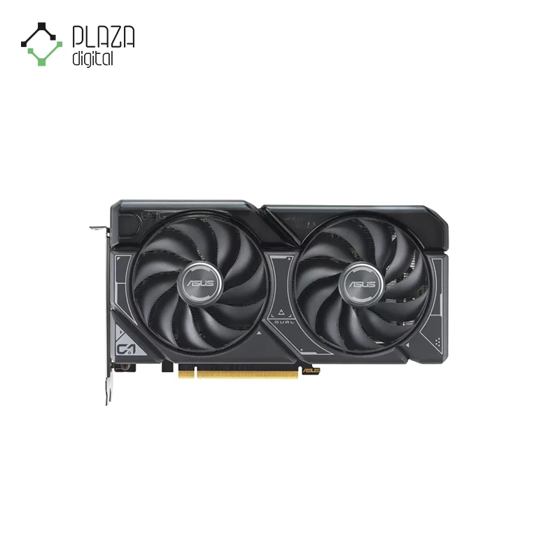 نمای رو به رو کارت گرافیک dual geforce rtx 4060 ti oc edition 16gb gddr6 ایسوس