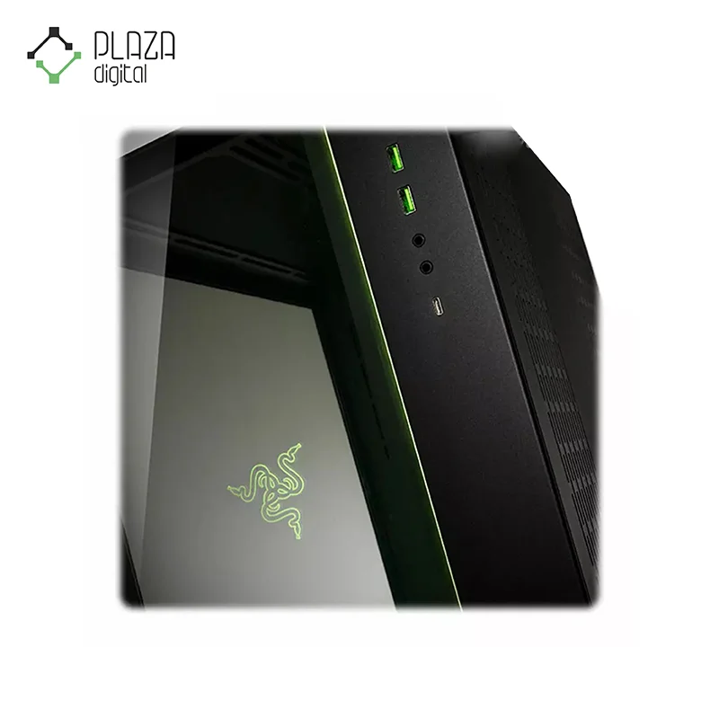 نمای پورت های کیس کامپیوتر لیان لی مدل PC O11 Dynamic Razer Edition