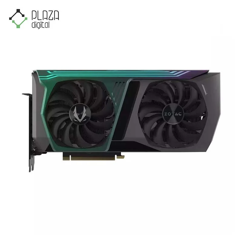 نمای رو به رو کارت گرافیک زوتاک مدل GeForce RTX 3070 AMP Holo LHR 8GB حافظه 8 گیگابایت