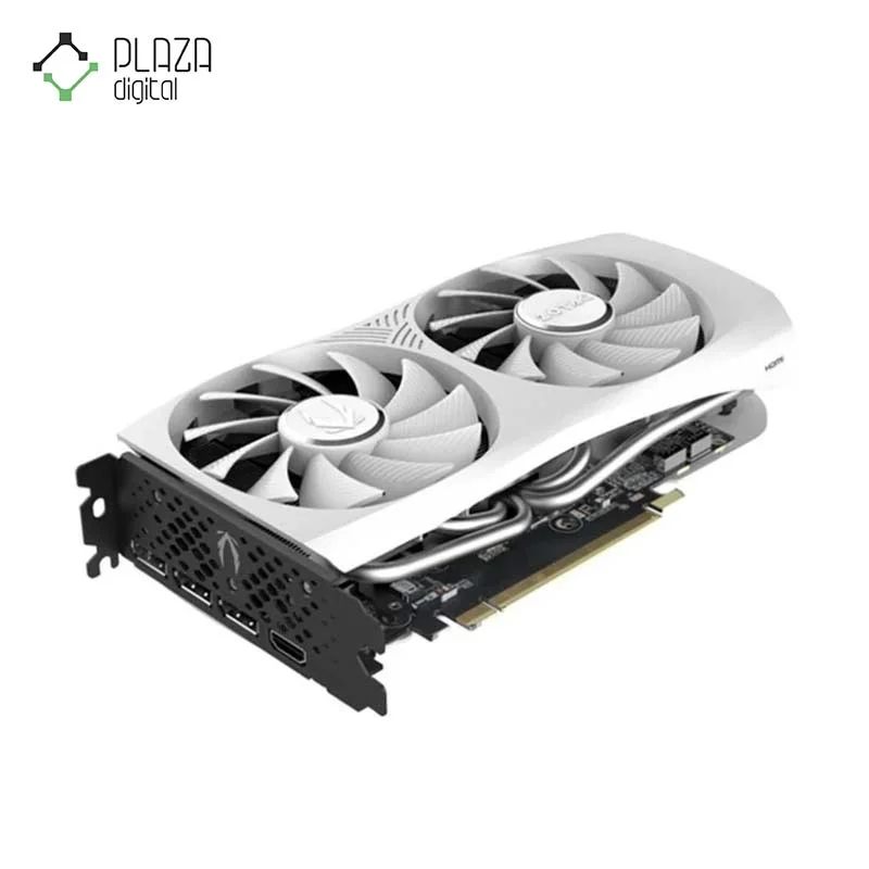 نمای بالا کارت گرافیک زوتاک مدل Gaming GeForce RTX 12GB Twin Edge OC White Edition حافظه 12 گیگابایت