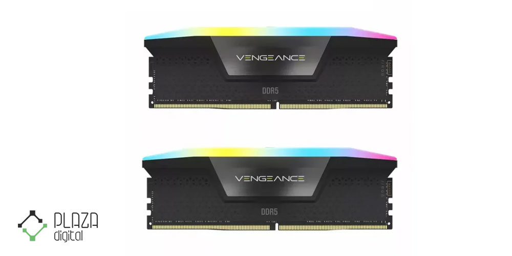 رم کورسیر دو کاناله Vengeance RGB CL40 با ظرفیت ۶۴ گیگابایت DDR5 و فرکانس ۵۲۰۰ مگاهرتز