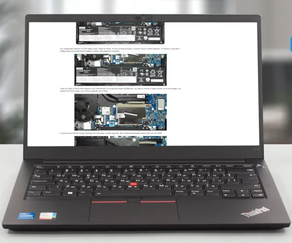 نمای روبه‌رو لپ تاپ لنوو Thinkpad e14