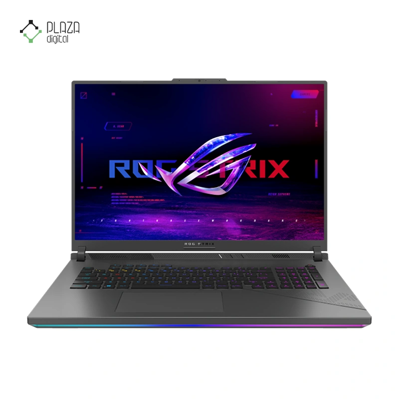 نمای جلو لپ تاپ ایسوس 18 اینچی مدل ROG Strix G18 G814JVR i9 14900HX 64GB 1TB RTX4060 پلازا دیجیتال