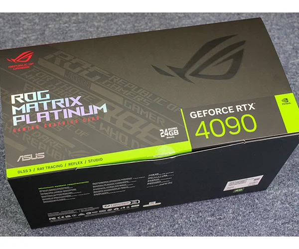 جعبه کارت گرافیک ایسوس مدل ROG Matrix Platinum GeForce RTX 4090 GDDR6X حافظه 24 گیگابایت