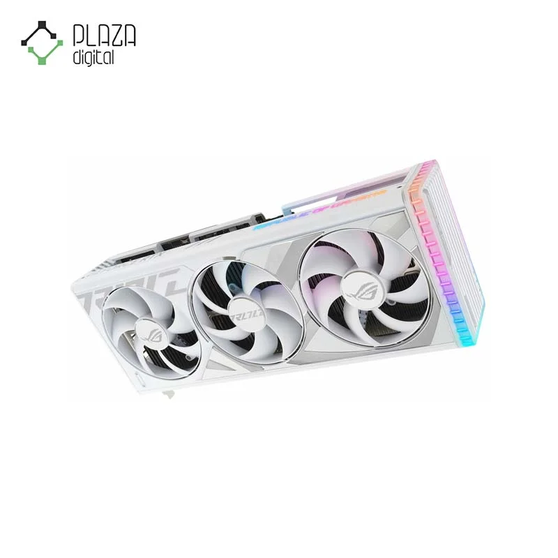 نمای سمت راست کارت گرافیک ایسوس مدل ROG Strix GeForce RTX™ 4080 SUPER GDDR6X White OC Edition حافظه 16 گیگابایت