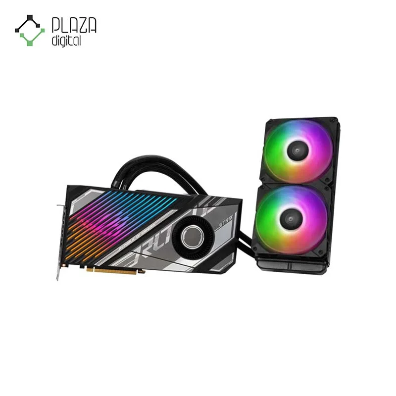 نمای رو به رو کارت گرافیک ایسوس مدل ROG Strix LC GeForce RTX 4090 GDDR6X OC Edition حافظه 24 گیگابایت