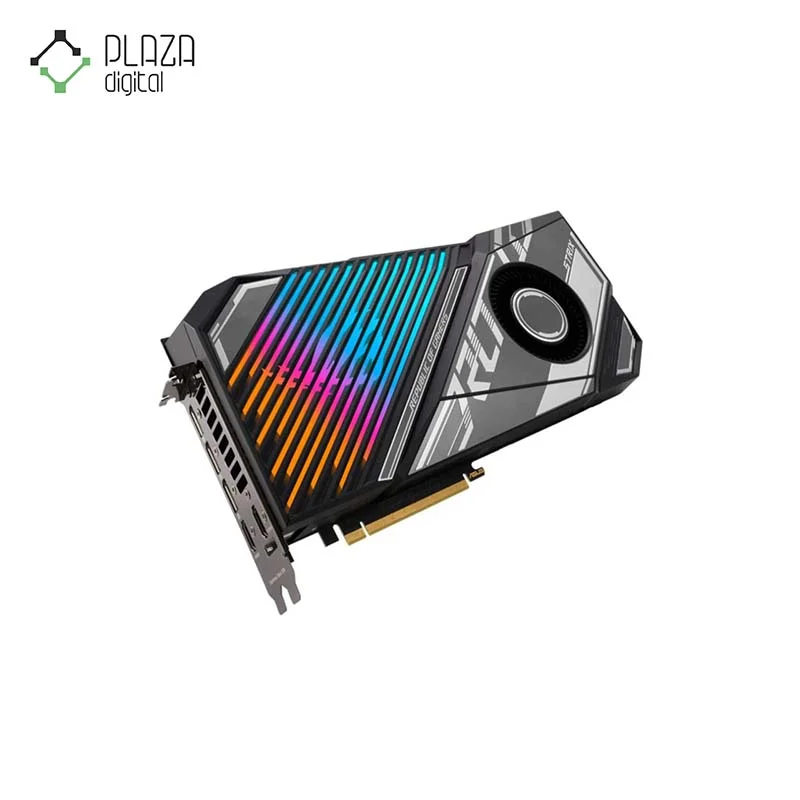 نمای سمت چپ کارت گرافیک ایسوس مدل ROG Strix LC GeForce RTX 4090 GDDR6X OC Edition حافظه 24 گیگابایت