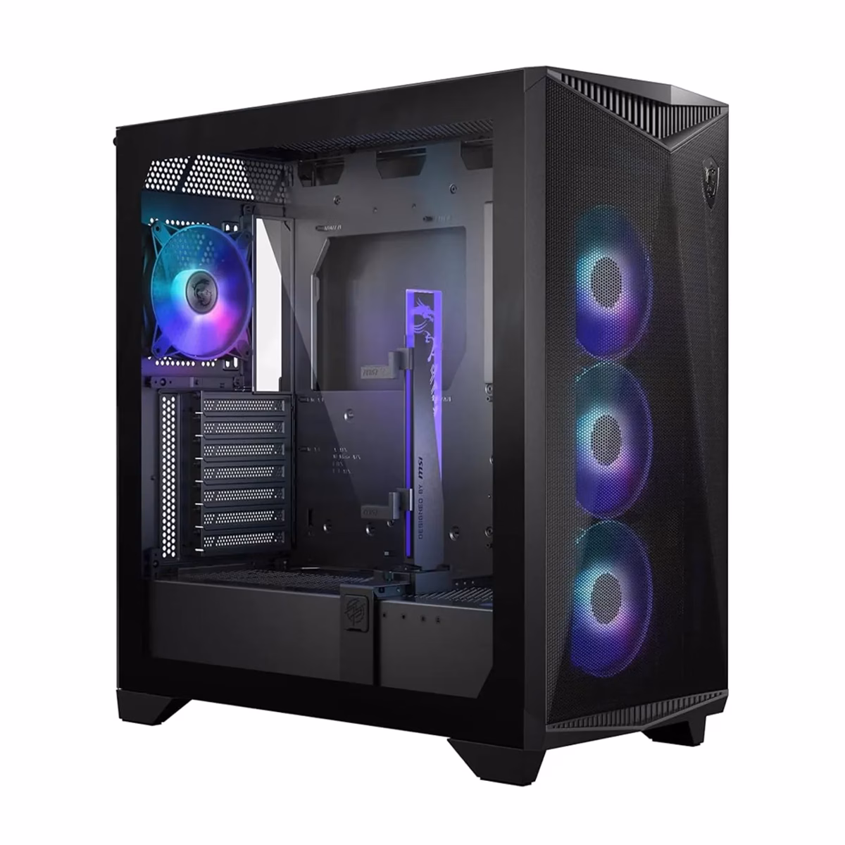 کیس کامپیوتر ام اس آی مدل MPG Gungnir 300R Airflow رنگ مشکی پلازا دیجیتال