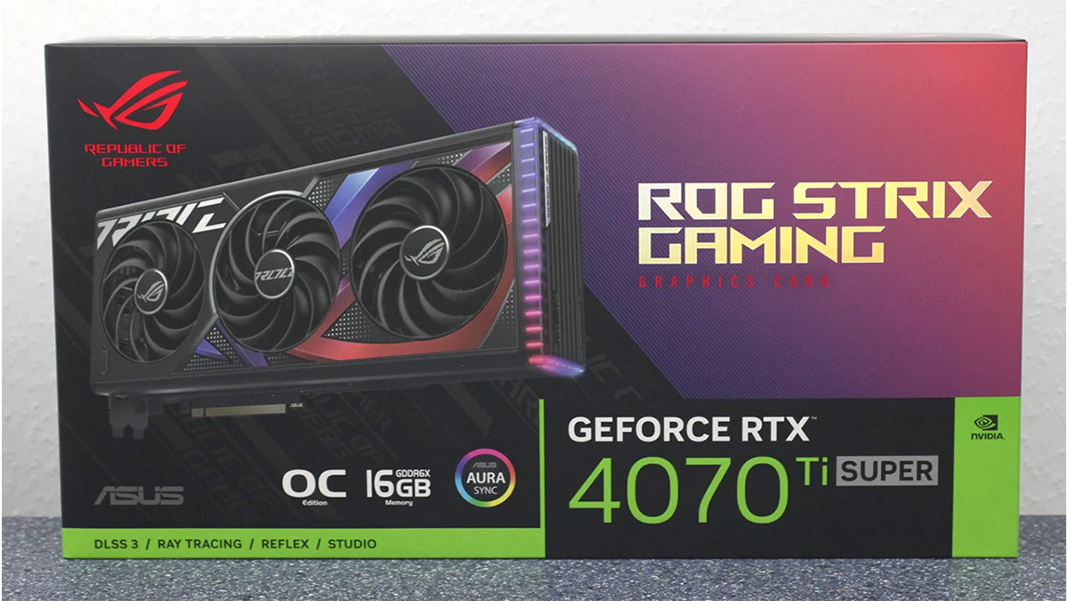 جعبه کارت گرافیک ایسوس مدل ROG Strix GeForce RTX 4070 Ti SUPER 16GB GDDR6X OC Edition