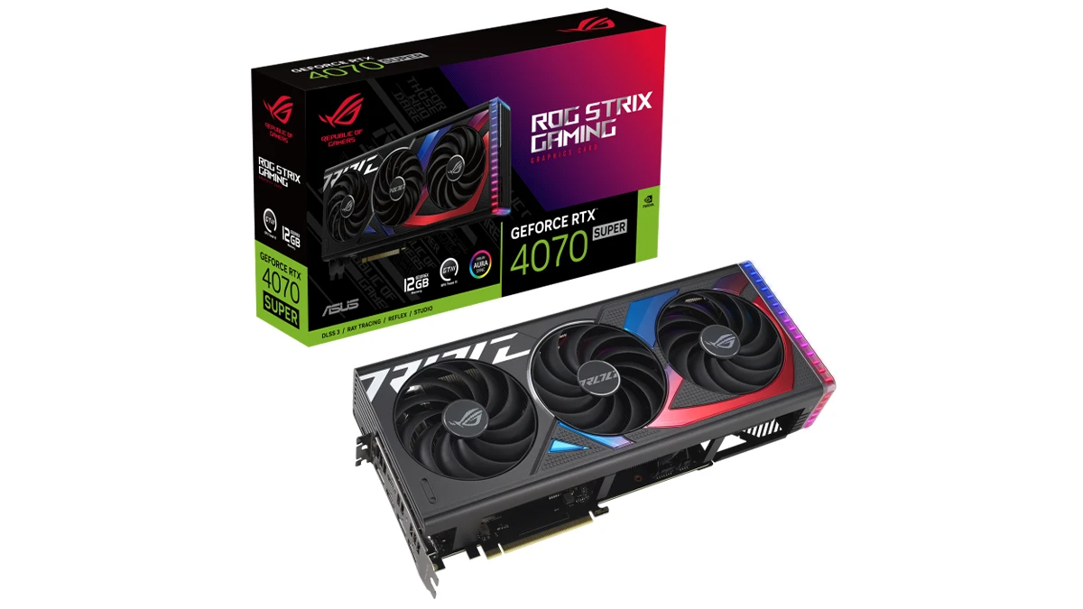 کارت گرافیک ایسوس مدل ROG Strix GeForce RTX 4070 SUPER حافظه 12 گیگابایت