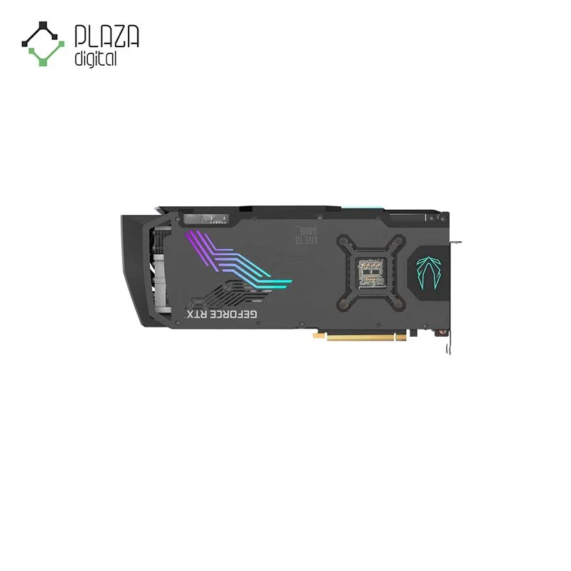 نمای پشت کارت گرافیک زوتاک مدل GAMING GeForce RTX 4070 Ti SUPER AMP HOLO حافظه 16 گیگابایت