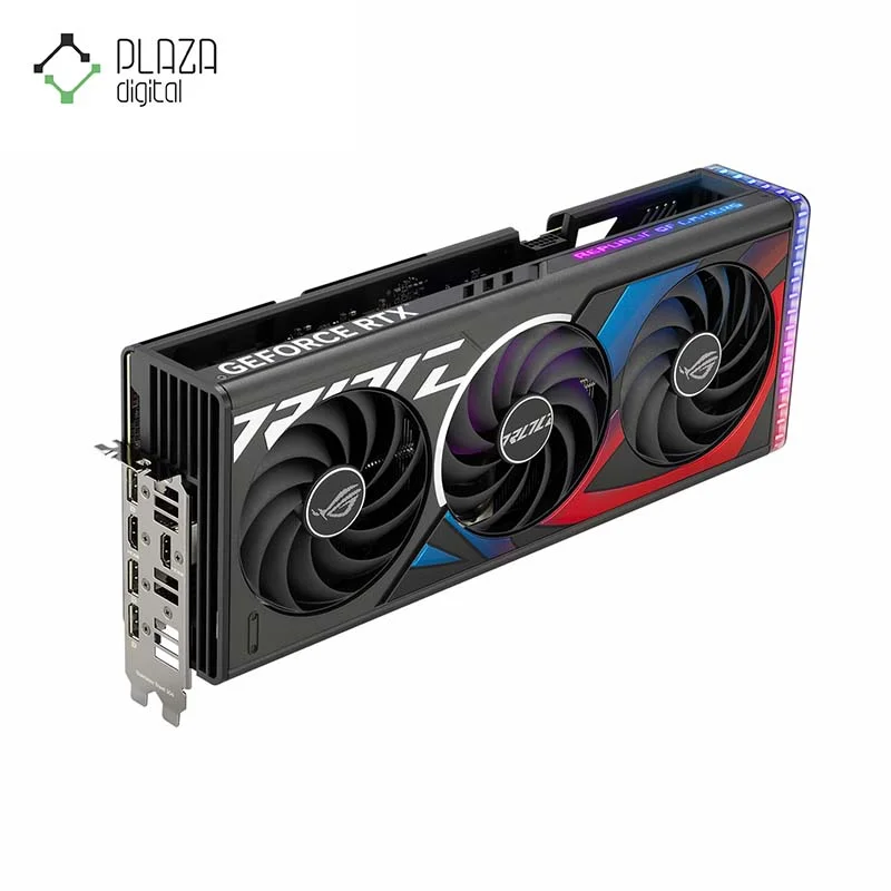 نمای سمت چپ کارت گرافیک ایسوس مدل ROG STRIX RTX 4070 Ti Super OC حافظه 16 گیگابایت