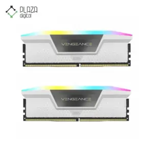 رم دسکتاپ DDR5 دو کاناله 5200 مگاهرتز کورسیر CL40 مدل VENGEANCE RGB White ظرفیت 32 گیگابایت