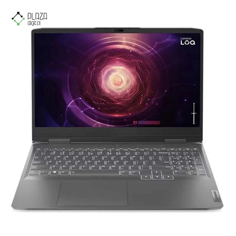 نمای جلو لپ تاپ لنوو 15.6 اینچی مدل LOQ R7 7840HS 32GB 512GB SSD RTX3050 پلازا دیجیتال