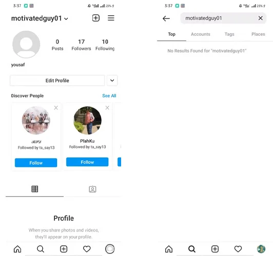 Search for Their Username