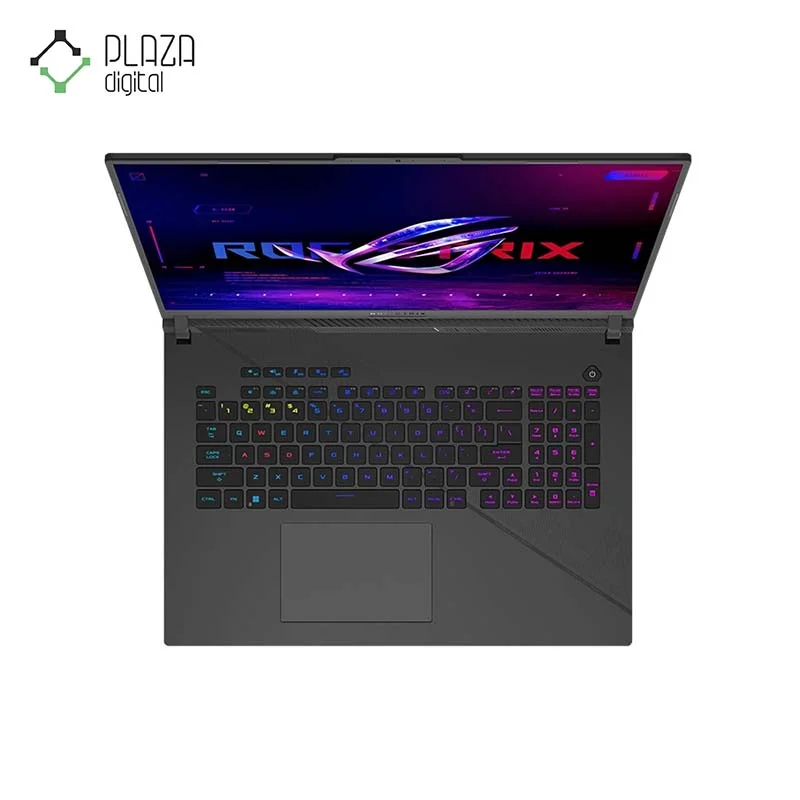 نمای کیبورد لپ تاپ گیمینگ 18 اینچی ایسوس ROG Strix G18 مدل G814JVR-B