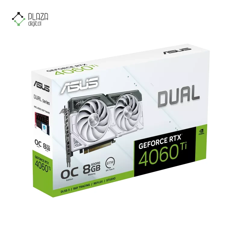 کارت گرافیک ایسوس مدل Dual GeForce RTX 4060 Ti White OC Edition حافظه 8 گیگابایت پلازا دیجیتال