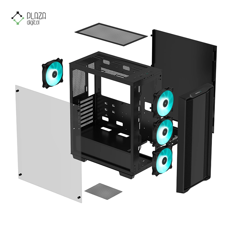 کیس کامپیوتر دیپ کول مدل CC560 رنگ مشکی پلازا دیجیتال