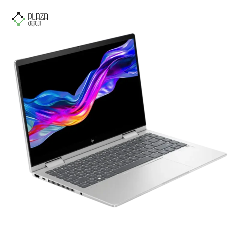 نمای راست نمای باز لپ تاپ اچ پی 14 اینچی مدل ENVY X360 14-ES1023DX Core 7 150U 16GB 512GB Iris Xe Pen پلازا دیجیتال