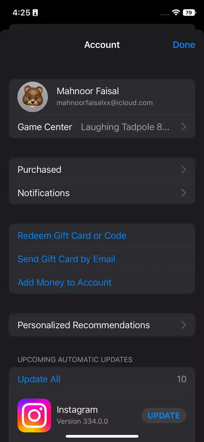 app store account page on iphone jpg