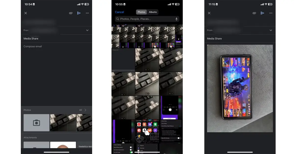 ارسال عکس و فیلم از آیفون به اندروید2