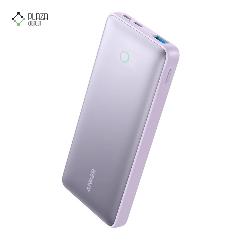 پاوربانک انکر PowerCore 25W 533 مدل A1249 با ظرفیت 10000 میلی آمپر نقره ای پلازا دیجیتال