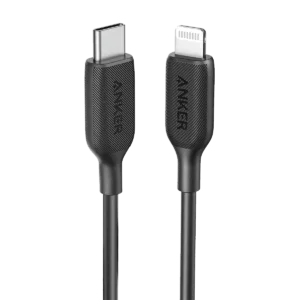 کابل تبدیل USB-C به لایتنینگ انکر 541 PowerLine III مدل A8832 طول 90 سانتی متر مشکی پلازا دیجیتال