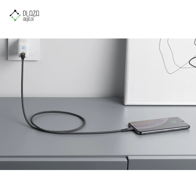 کابل تبدیل USB-C به لایتنینگ انکر PowerLine+ II مدل A8652 طول 90 سانتی متر مشکی پلازا دیجیتال