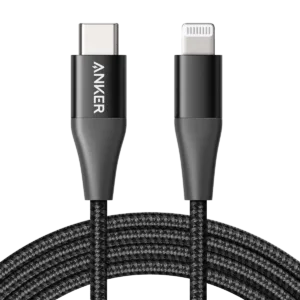 کابل تبدیل USB-C به لایتنینگ انکر PowerLine+ II مدل A8652 طول 90 سانتی متر مشکی پلازا دیجیتال