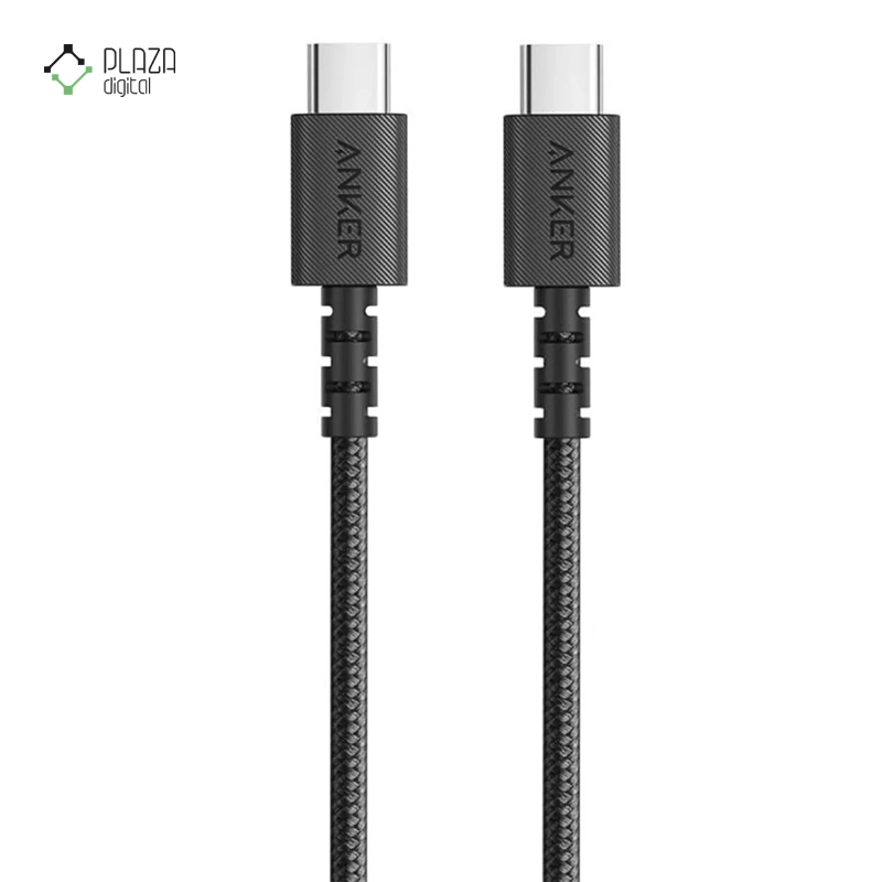 کابل تبدیل USB-C به USB-C انکر PowerLine+ مدل A8033 طول 180 سانتی متر مشکی پلازا دیجیتال