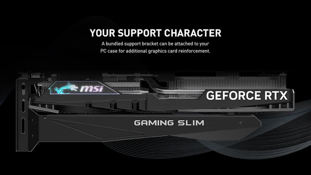 کارت گرافیک ام اس آی مدل GeForce RTX 4070 GAMING X SLIM 12G حافظه 12 گیگابایت