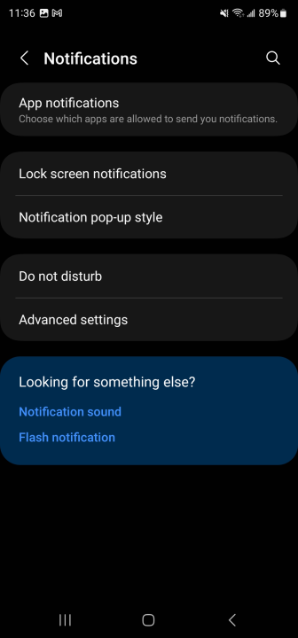 notifications setting s23