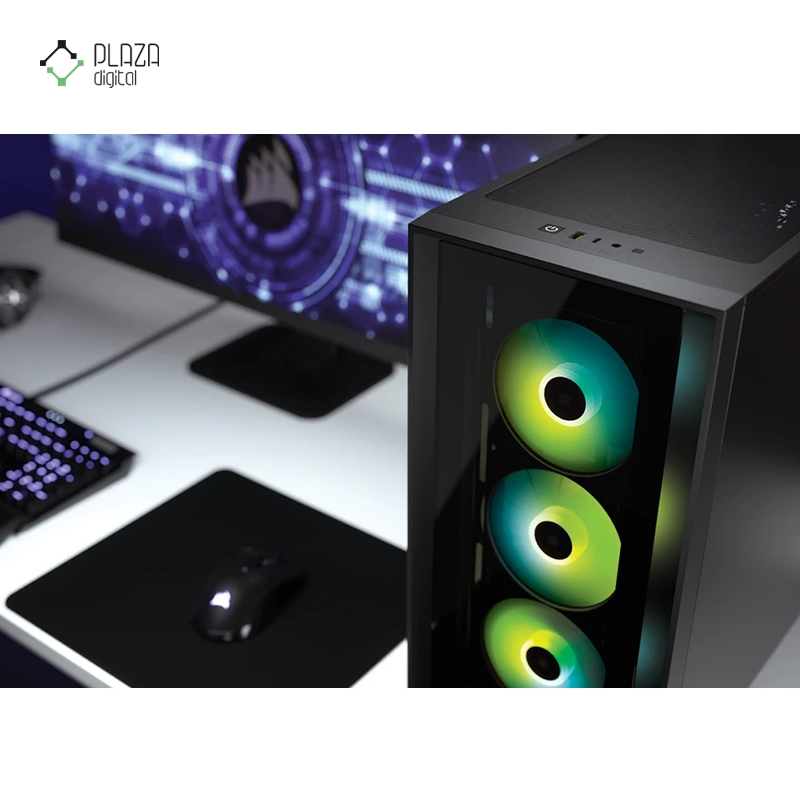 کیس کامپیوتر کورسیر مدل iCUE 4000X RGB پلازا دیجیتال