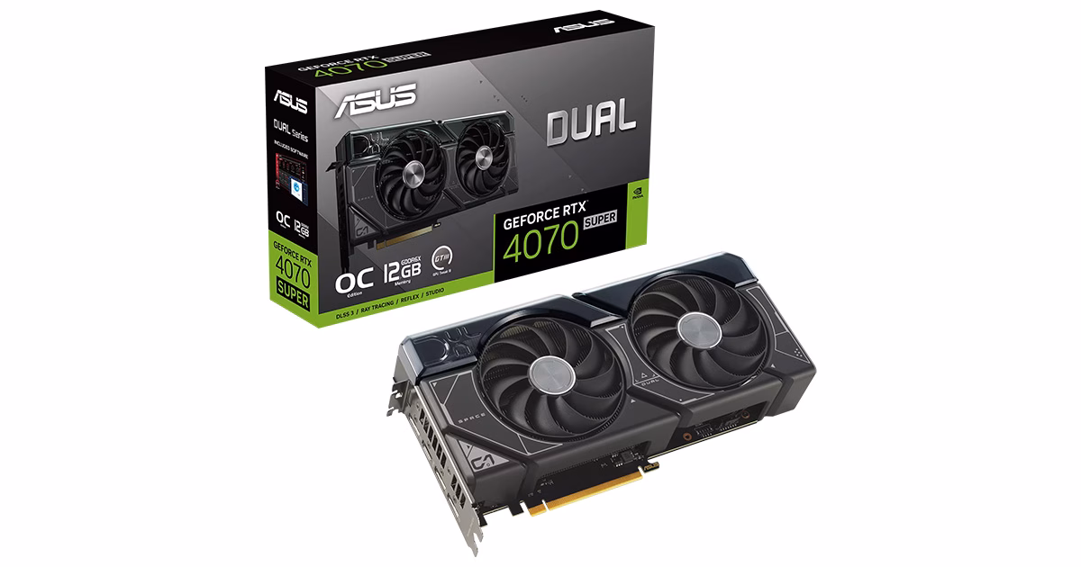 کارت گرافیک ایسوس مدل GeForce RTX 4070 Super Dual 12GB OC