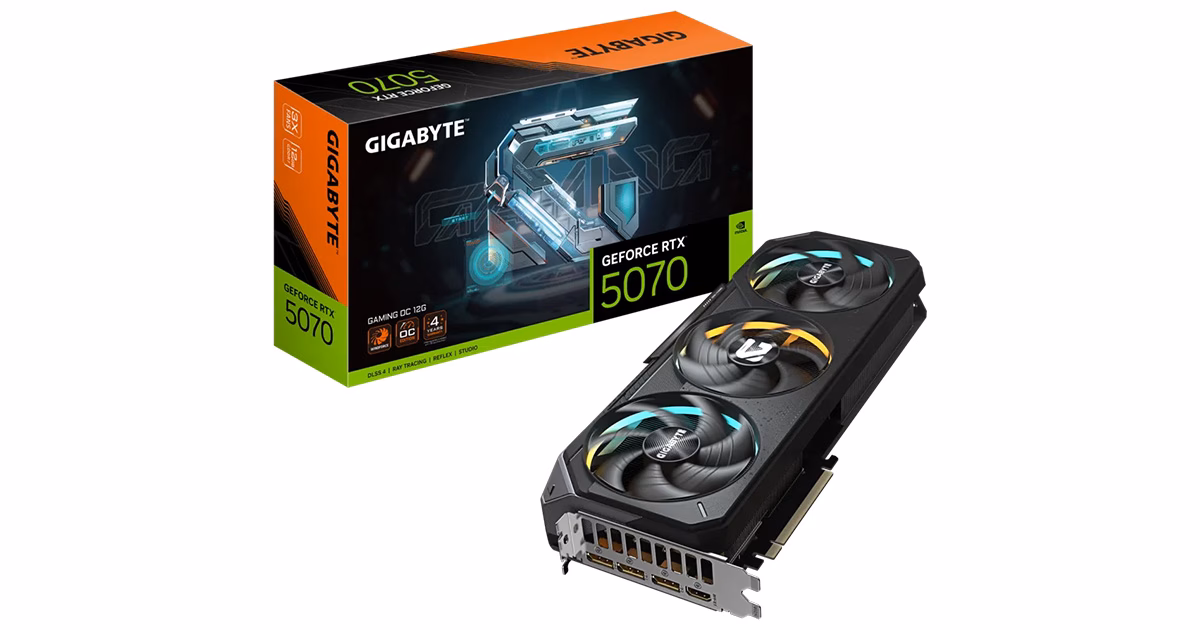 کارت گرافیک گیگابایت مدل GeForce RTX5070 GAMING OC 12GB